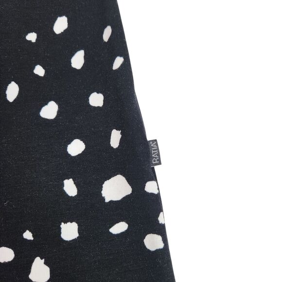 RATIA‎ Dress Womens Extra Small Black White Sleeveless A-Line Polka Dot Pattern - Picture 4 of 10